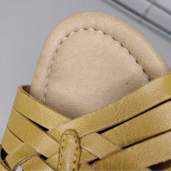 Lucky Brand Noxa Open Toe Boho 10M Leather Block Heel Sandals - Picture 13 of 14